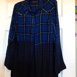 Flannel t-shirt dress